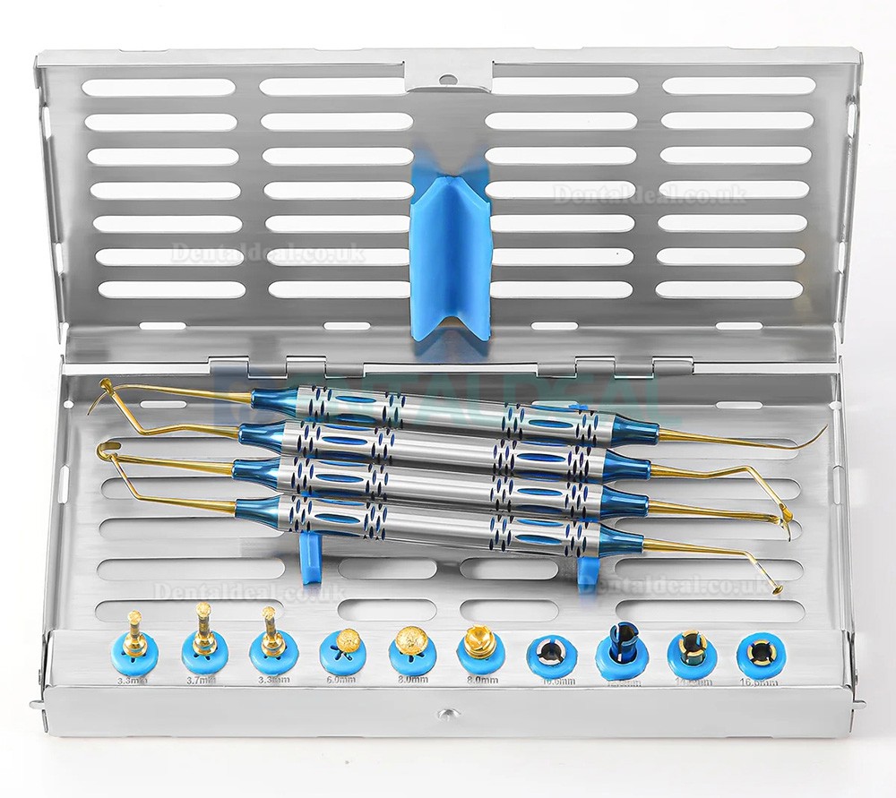 Dental Sinus Lift Elevation Kit with Implant Drills, Stoppers and Periosteal Separator
